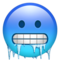 Cold Face emoji on Apple